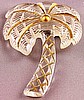 BP87 clear lucite palm tree pin